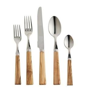 Juego de cubiertos de decoración del hogar de diseño vintage, cuchara, tenedor, cuchillo, juego de cubiertos de acero inoxidable y madera de primera calidad - Product Image 1