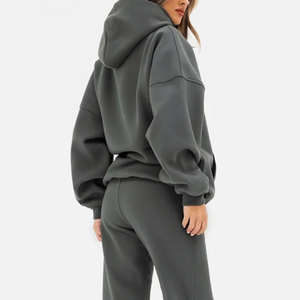 Sudadera con Capucha de Felpa Francesa con Logotipo Personalizado, Estampado Abultado, Algodón Grueso, Hombros Caídos, Invierno, para Hombre y Mujer - Product Image 3