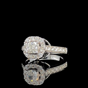 Bague de fiançailles en diamant de laboratoire certifié IGI de 1,00 carat, or massif 14 carats, coupe ronde, pour femme - Product Image 1