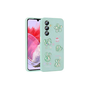 Coque de téléphone en silicone brillant avec motif en relief SAFA Toys tendance pour Samsung Galaxy M34 5G, rectangulaire, électroplaqué 14 - Product Image 1