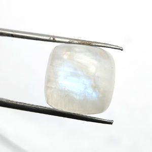 2 piezas de piedra lunar arcoíris Natural 12x12mm cojín cabujón 13,7 Cts Iroc ventas piedra lunar de Fuego Azul piedras preciosas sueltas cabina US $19 - Product Image 5