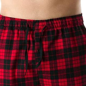 Pantalons imprimés pour hommes de qualité supérieure à prix bas, tissu en flanelle à carreaux, pantalon de pyjama à cordon de serrage pour homme - Product Image 5