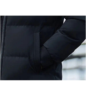 Chaqueta acolchada cálida para hombre, estilo callejero, cuello levantado, abrigo de invierno de longitud larga, ropa de abrigo informal a la moda - Product Image 1