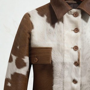 Nouvelles vestes en cuir de vache, cuir véritable de qualité supérieure pour hommes, veste d'hiver, cuir pleine fleur, veste pour hommes avec broderie personnalisée - Product Image 5