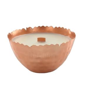 Tarro de vela de aluminio hecho a mano de Metal Premium, diseño martillado, cuenco de vela de forma redonda personalizado para hacer velas, contenedor de tarros - Product Image 1