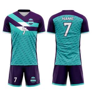 Vente en gros Service OEM Bon marché Maillot de football pour enfants de couleur vive Ensemble de vêtements de football pour garçons-Maillot de football Maillot de football - Product Image 4