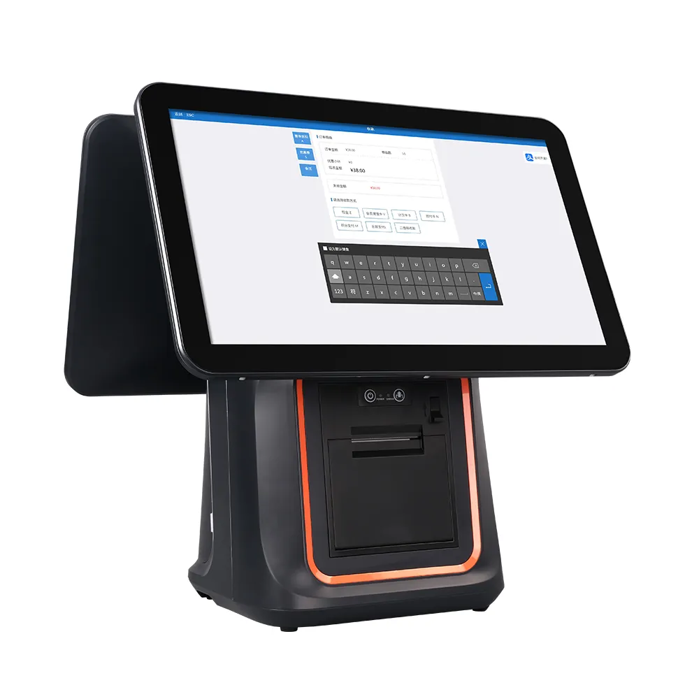 15.6inch Touch Screen Smart POS PC Terminal Printer 80mm With POS Touch Screen Bill Machine WIFI BT i3 all in one POS