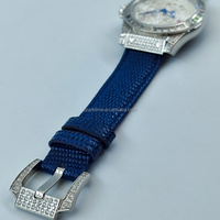 Reloj de Cuarzo para Mujer SPARKTIME, Diseño Moderno y Elegante, Correa de Cuero y Acero Inoxidable de 18 mm, Cristal de Zafiro, Esfera con Diamantes