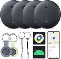 Traceur GPS sans fil double système iOS Android Findmy MFI, étanche IP67, mini, anti-perte, pour animaux de compagnie, compatible AirTag