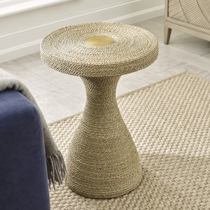 Table d'appoint en herbe de mer pour la décoration moderne de la maison, tables d'appoint en herbe de mer naturelle, vente en gros, table d'appoint artisanale - Product Image 4