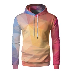 /Winter Top Tie-dye Sublimación térmica en blanco Impreso Hombres 100% Algodón Fleece Transpirable Forrado Sudadera con capucha de manga larga - Product Image 6