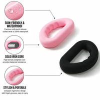 Ensemble d'haltères en silicone portables en forme de D pour la musculation, le yoga, le pilates, avec logo personnalisé