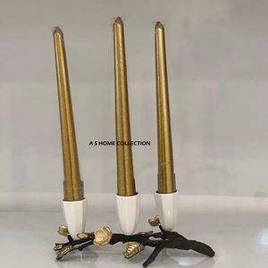 Le plus populaire porte-fleurs élégant en or brillant avec couleur argent porte-bougie unique de luxe pour l'éclairage de la décoration de la maison - Product Image 2