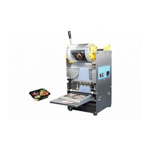 <b>Electric</b> Semi-Automatic Stainless Steel Tray Sealing Machine #453 for Food Trays Hygienic Packaging Film Sealing - Product Image 2