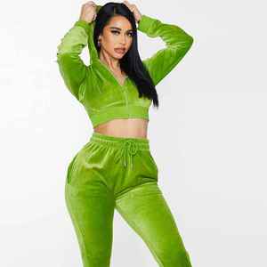 Survêtements légers et solides pour femmes de qualité supérieure en velours 100% coton respirant pour l'hiver en gros - Product Image 1