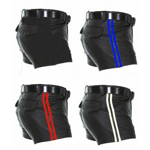 Shorts en cuir pour hommes personnalisés 2025, en cuir véritable noir, coupe ajustée, haute qualité, disponibles dans toutes les tailles et couleurs - Product Image 6