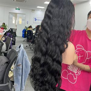 Cabello humano liso, 100% cabello virgen crudo cabello ondulado vietnamita, extensión de cabello humano para mujeres negras - Product Image 1