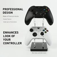 Soporte de controlador doble de cristal acrílico transparente Organización de pantalla perfecta universal para PS4 Xbox One para joyería de sala de estar