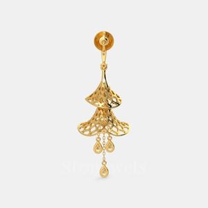 Boucles d'oreilles en diamant de laboratoire Rumi Dangle Luxury Gold Rhodium Plated IGI Certified Stonewels Casual/Sporty Jewelry for Women - Product Image 4
