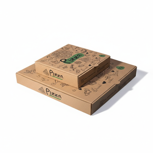 Boîte à pizza écologique, de qualité alimentaire, compatible micro-ondes, recyclable, en papier kraft, pour des opérations de restauration durables - Product Image 3