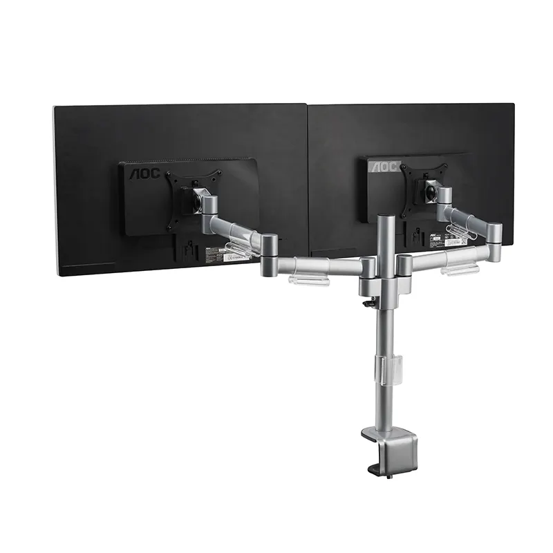 Adjust Adjustable Table Dual 2 LCD Monitor Arm Monitor Desk Mount Pole Stand Vesa Bracket With Multiple Combination