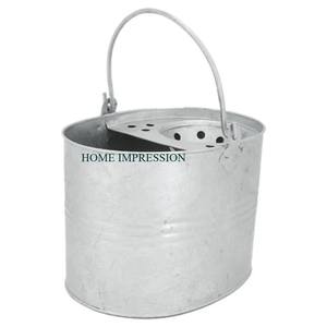 Cubo de fregona de estaño galvanizado de tamaño personalizado de alta calidad estándar, Cubo de fregona para escurrir de nuevo diseñador, Cubo de fregona comercial para el hogar - Product Image 4