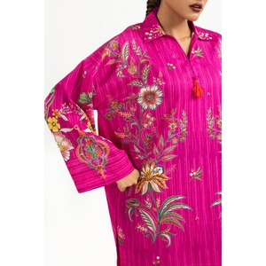 Ensemble de costume imprimé en cambric 3 pièces pour femmes avec écharpe IPST-SCF-77396 - Product Image 4