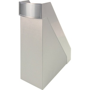 Organiseurs de magazines - Classeur sur pied DIN A4 en plastique noir H290xL100xP270 mm, lot de 4 par HELIT - Product Image 1
