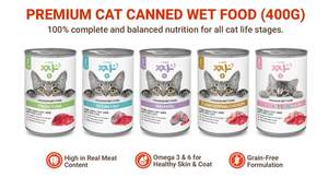 Jjang * 3พรีเมี่ยมปลาแซลมอนและปลาแมคเคอเรลอาหารเปียกสำหรับแมว70g & 400g อาหารเปียกแมวกระป๋องพร้อมโภชนาการเต็มรูปแบบอาหารสัตว์เลี้ยงเปียก - Product Image 2