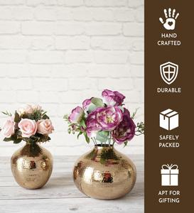 Jardinières et pots à fleurs plaqués or, qualité supérieure, en tôle, ensemble de jardinières et de vaisselle en métal, vases - Product Image 6