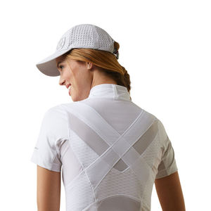 Summer New Full Mesh Equestrian Clothing Women Short Sleeve Equestrian Zip Tops Base Layer Horse Riding Show Shirt - Product Image 6