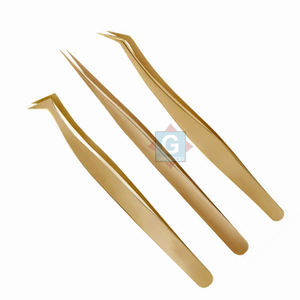 Juego de pinzas para pestañas profesionales de acero inoxidable multicolor, herramientas de belleza con punta puntiaguda, logotipo personalizado - Product Image 6