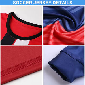 Maillot de football personnalisé 100% polyester, manches courtes, léger, avec logo, numéro et nom, séchage rapide, respirant, unisexe - Product Image 6