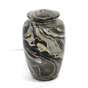 โกศบรรจุอัฐิอะลูมิเนียม แบบทันสมัยและแบบดั้งเดิม สไตล์หิน สำหรับบรรจุอัฐิมนุษย์ อุปกรณ์งานศพ โกศบรรจุอัฐิสำหรับผู้ใหญ่ ขนาด 10 นิ้ว - Product Image 6