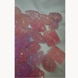 มอร์แกนไนท์สีชมพูธรรมชาติขนาด17-35มม. แกะสลักใบ527ซม. พลอยหลวมคุณภาพสูงจำนวน26ชิ้นทำให้เรา $127 - Product Image 3