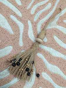 Porte-clés à pompon en jute miroir décoratif - Product Image 6