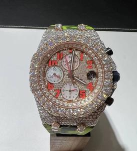 Montre pour homme Iced Out Moisaanite Diamond Montre entièrement personnalisée Iceout VVS1 Diamond Bust Down watch - Product Image 2