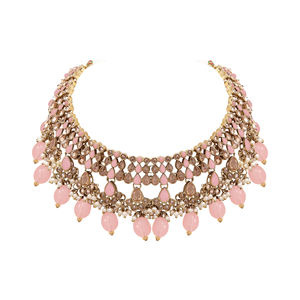 Traditional Indian Jewellery, Reverse AD Wedding Jewelry , Kundan Reverse AD Necklace , Mehandi Plated Reverse AD, Gift for Her. - Product Image 4