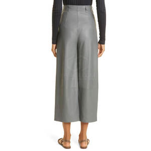 2024 pantalones de cuero de invierno informales de alta calidad para mujer transpirables frente plano última moda al por mayor - Product Image 2