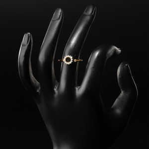 925 <b>Sterling</b> <b>Silver</b> Moissanite Diamond Floral Halo <b>Ring</b> Trendy Open Circle <b>Adjustable</b> Engagement <b>Ring</b> Women Wedding Party & Gift - Product Image 6