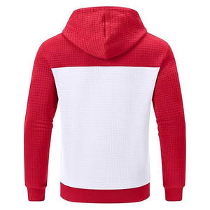 Fashion <b>Quilted</b> Raglan <b>Hoodie</b> | 100% Cotton Winter Pullover Sweatshirt Streetwear for Men Custom Logo OEM ODM - Product Image 3