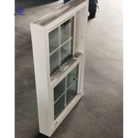 Fenêtres à guillotine en vinyle à double vitrage résistantes aux ouragans, conformes aux normes australiennes, fenêtres coulissantes verticales en PVC durable