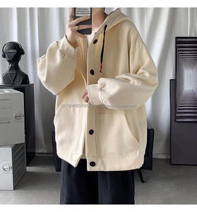 Nouveau sweat à capuche pour homme en molleton de coton de haute qualité avec étiquette tissée surdimensionnée - Product Image 1