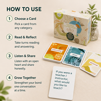 Cartes d'affirmation imprimées écologiques 310 g/m² en papier durable, jeu de conversation pour couples, lecture facile, moments mémorables