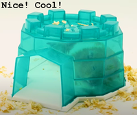 Maison pour animaux de compagnie en plastique en forme d'igloo avec base rafraîchissante pour gerbilles et hamsters - Forme ronde, durable et facile à nettoyer