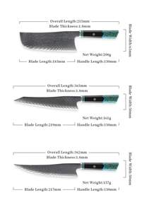 Vente en gros de couteaux de cuisine de chef PRESTIGE BLADES en Damas, de haute qualité, personnalisés, service OEM ODM, ambidextres, compatibles lave-vaisselle - Product Image 2