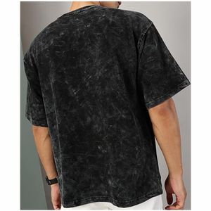 Camiseta para hombre Venta al por mayor Ropa de hombre Camiseta de gran tamaño Camiseta de algodón de peso pesado Blank Acid Wash - Product Image 2