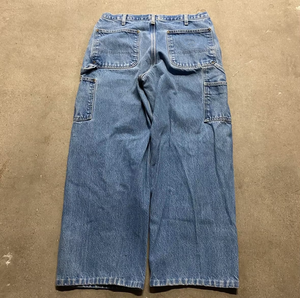 กางเกงยีนส์ทรงหลวมสำหรับผู้ชายกางเกงยีนส์ขายาวแบบลำลอง - Product Image 2