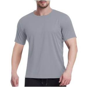 <b>Mens</b> Polyester/Cotton Solid Knitted Summer <b>T</b>-<b>Shirts</b> Crewneck Half Sleeve Breathable Quick <b>Dry</b> Regular <b>Fit</b> Casual Tee <b>Shirt</b> - Product Image 1