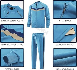 Trajes de chándal de poliéster y algodón 2022 para hombre, doble deslizador, Panel Reversible, trabajo, OEM, conjunto de dos piezas, ajuste holgado, ecológico, de talla grande - Product Image 3